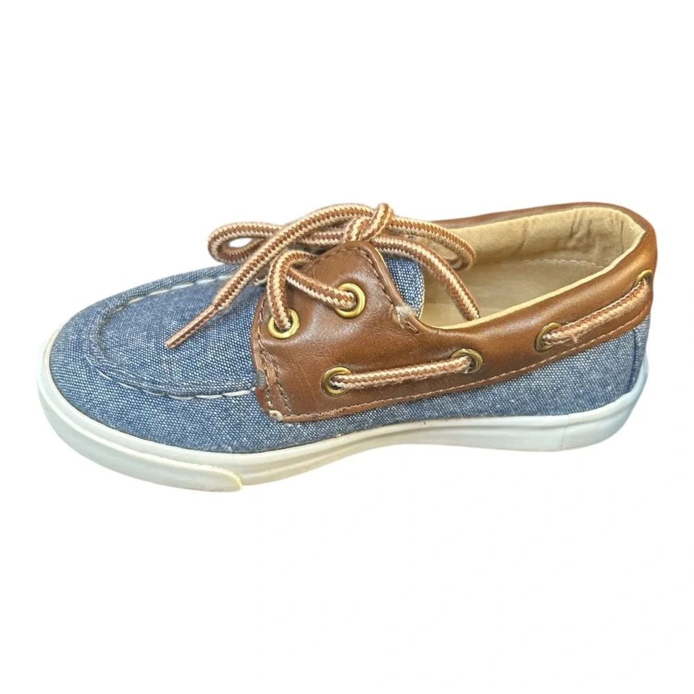 Janie and Jack Brown and Blue Moccasins